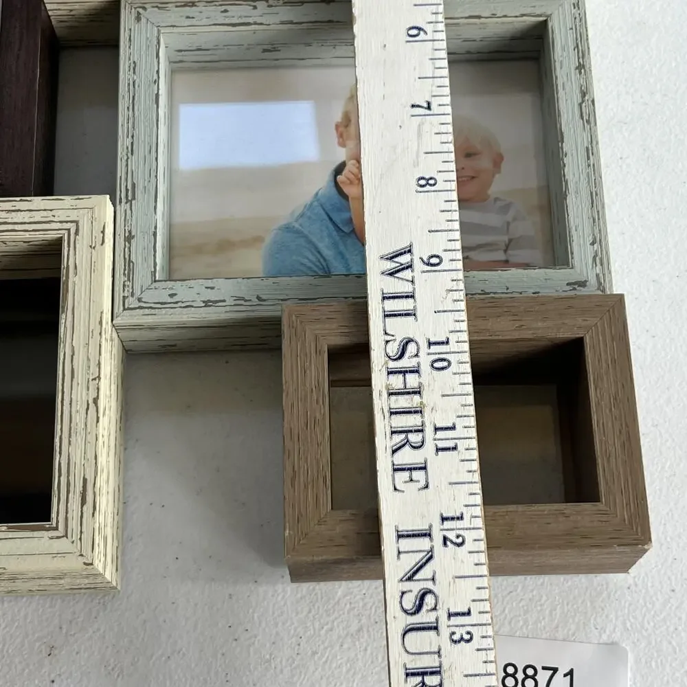 Green Tree Gallery Photo Frame Set 6 Openings Distressed Rustic